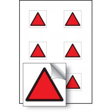 Red Triangle Vibration - Labels (Sheet of 6)