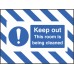 Door Screen Sign - Keep Out - This Room Is Being Cleaned