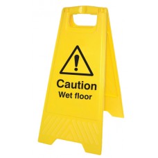 Caution - Wet Floor - Self Standing Floor Sign