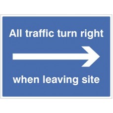All Traffic Turn Right when Leaving Site