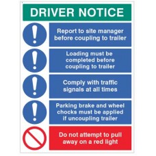 Driver Notice Coupling to Trailer