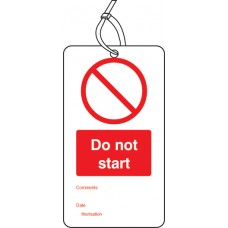 Do Not Start - Double Sided Tags (Pack of 10)
