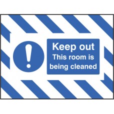 Door Screen Sign - Keep Out - This Room Is Being Cleaned