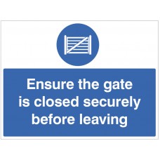 Ensure the Gate is Closed Securely before Leaving