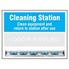 Cleaning Station Shadow Board with Hanging Rail
