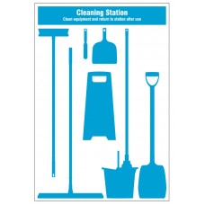 Cleaning Station Shadow Board (8 piece)