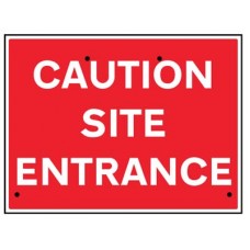 Re-Flex Sign - Caution - Site Entrance
