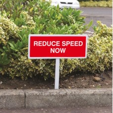 Reduce Speed Now - Verge Sign