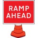 Ramp Ahead - Cone Sign