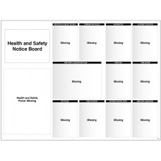 Site Notice Board with Doc Wallets (Health & Safety)