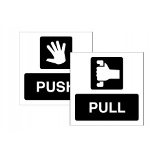 Push / Pull - Double Sided Window Sticker