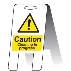 Caution - Cleaning in Progress - Lightweight Self Standing Sign