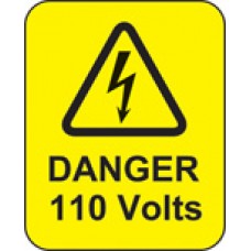 Danger - 110 Volts Labels