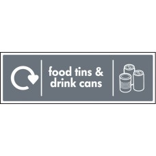 Food Tins & Drink Cans - WRAP Recycling Sign