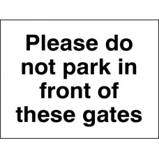 Please Do Not Park in Front of these Gates