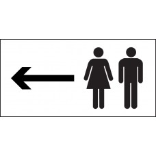 Man and Ladies Symbol with Arrow Left