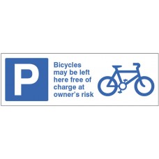 Cycles May be Left Here Free of Charge At Owners Risk