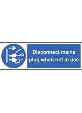 Disconnect Mains Plug When Not in Use