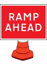 Ramp Ahead Cone Sign - 600 x 450mm