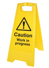 Caution Work in Progress - Self Standing Folding Sign
